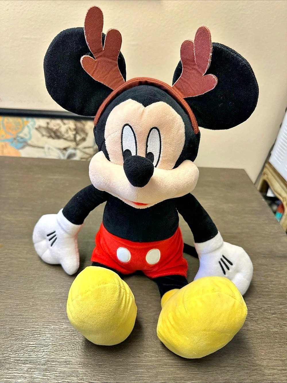 Disney Mickey Mouse Plush Reindeer Holiday Toy